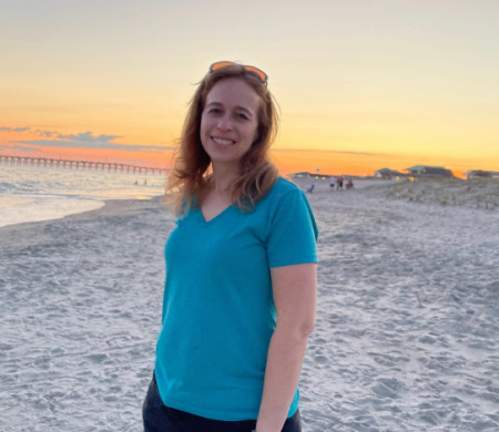 Julie Kelly at the beach