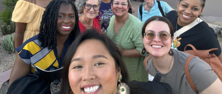 Group shot showing women who are living with lung cancer