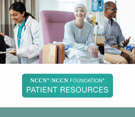 3 photos of patients with doctors w NCCN title